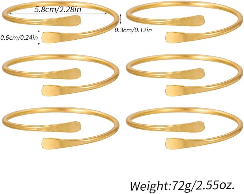 RINTOLER Store 16Pcs Gold Bangle Bracelets for Women - Multi Layer Stackable Textured Bracelets Boho Jewelrys Set. - Image 4